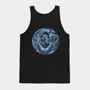 Light Blue Wise Afro King Tank Top